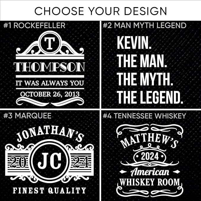 HomeWetBar Custom Pint Glasses Set of 4 - Personalized Beer Glasses Set, Marquee Beer Pint Glasses