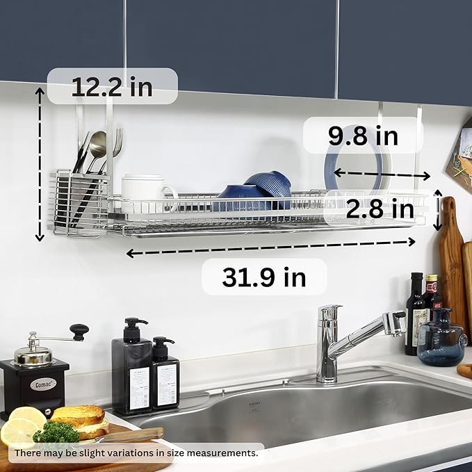 Attaching Dish Rack (Stainless Steel, 12.2" H x 31.9" W x 9.8" D (Model: 800))