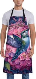 Colorful Pug Apron for Women Men 28x33in, Kitchen Chef Aprons with 2 Pockets, Polyester, Pug Dog Apron