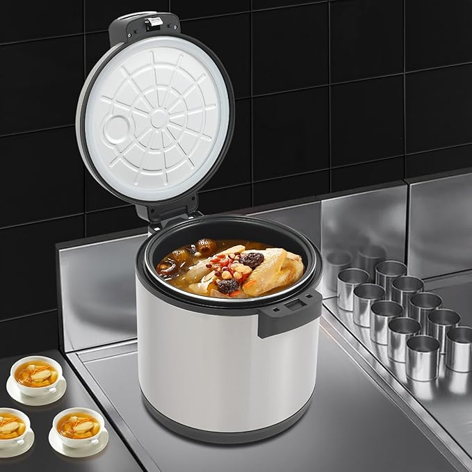19L(20Qt) Commercial Rice Warmer Commercial Electric Rice Warmer with Adjustable Temperature Temperature Soup Warmers Professional Industrial Grain Cooker for Parties, Festival Banquets, Catering