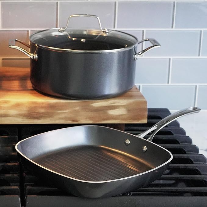 KYOCERA 10" Ceramic PFAS-Free Non-Stick Grill Pan
