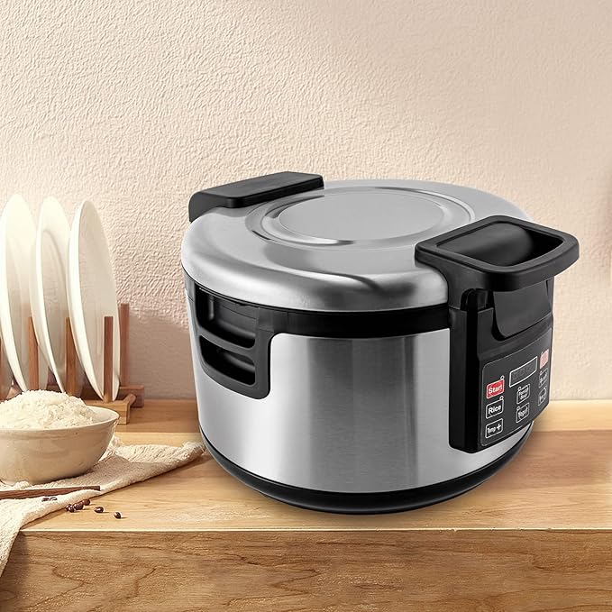 20Qt Commercial Rice Warmer, 110W Big Rice Warmer with Non-stick Inner Pot, 104-176℉ Adjustable Temperature Portable Rice & Food Warming Bowl for Restaurant, Hotel(NOT Cooker)