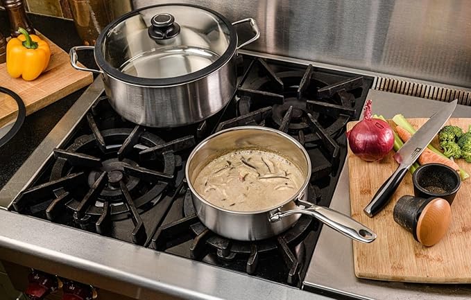 Black Cube Quick Release Cookware, Saucepan with Lid, 8-Inch/2.5 Quart