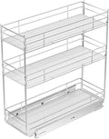 Pull Out Spice Rack Cabinet Organizer (8" W X 20½" D),3 Tier Slide Out Drawer for Narrow Cabinet, Pull Out Shelves Under Cabinet Storage for Kitchen