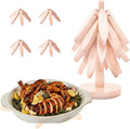 Wooden trivets for hot Dishes – 4 Tree-Shaped Coasters & 1 Stand for Hot Pots, Dishes | Heat-Resistant, Space-Saving Pot Rest & Cozy Kitchen Decor, Tree Trivets for Counter + Special Bonus (Blush)