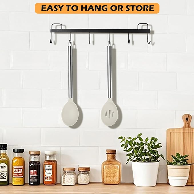 MANJIA Silicone Spatulas Set, Nonstick Silicone Spoon & Turner Spatula Set, Serving Spoon kitchen Spatula for Cooking Fish, Eggs,Flipper, Cooking Utensils Set 2pcs (white-spoons)