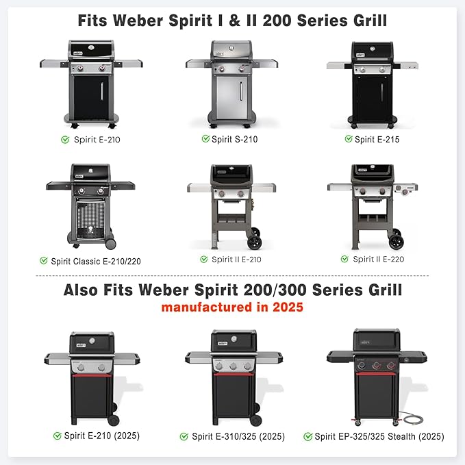 Stanbroil Full Size Griddle Insert for Weber Spirit 200 Series Gas Grill, Stainless Steel Flat Top Griddle for Weber Spirit I & II S-210 E-210 E-215 E-220