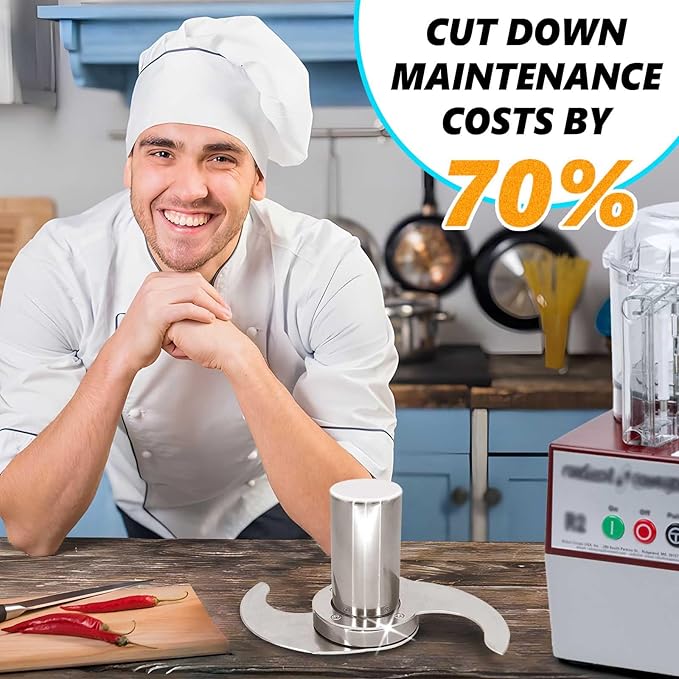 27055 Smooth Blade for Robot Coupe R2, R2A, R2N, R2B, R2U, R201, R211 Commercial Food Processors with Modular Blades, Stainless Steel Body Never Breaks or Leaks