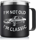 NOWWISH "I Am Not Old Mug - 14oz Coffee Mug for Men, Christmas Birthday Gifts for Dad Husband Grandpa, Stocking Stuffers (Black)