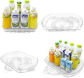 360° Rotating Lazy Susan Turntable - Multifunctional Rectangular Organizer 15.1" x 11.4" for Refrigerator, Cabinet, Pantry, and Kitchen Countertop (4 Pack)