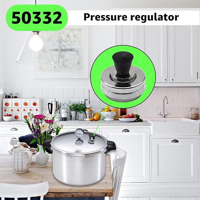 50332 3-Piece Pressure Regulator 5-10-15lb Compatible with Presto Pressure Cooker - Replaces 0171001 0174001 6803571 0175510