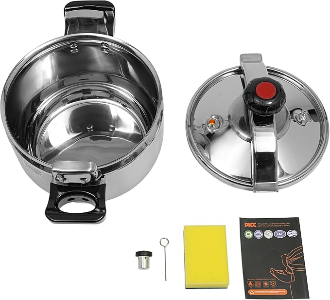 Pressure Cooker Stainless Steel, Commercial Stove Top Pressure Cooker Pot Used for Pressure Foodie or Steaming Instant Fast Cooking Pot