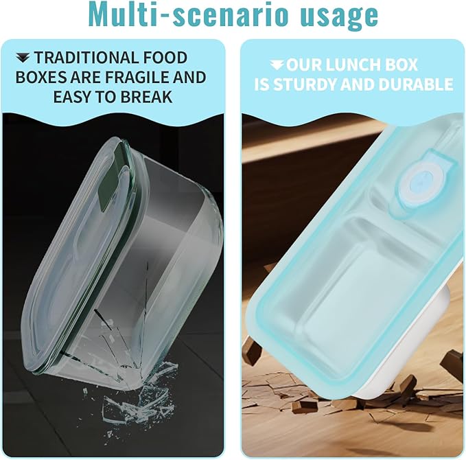 6 PCS Stainless Steel Snack Containers, Stainless Steel Double Compartment Snack Containers, Reusable & Dishwasher-Safe,Ideal for Travel, Outdoor Camping, Work and School