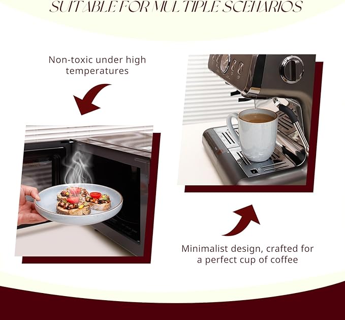 Stoneware Euro-Nordic 20pc Dinnerware Set, Shiny Light Blue with Speckle Effect