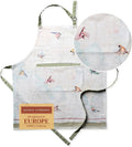 Maison d' Hermine 100% Cotton Apron for women with Pocket Kitchen Chef Apron for Men Cooking Gardening Server Waitress