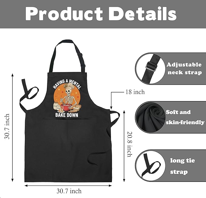 Funny Cafeteria Crew Aprons with Pockets, Cafeteria Worker Staff Appreciation Gifts