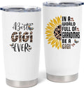 Gigi Christmas Gifts, Gigi Gifts for Grandma, Birthday Gift for Grandma from Grandkids, 20 oz Stainless Steel Tumbler With Lid & Straw