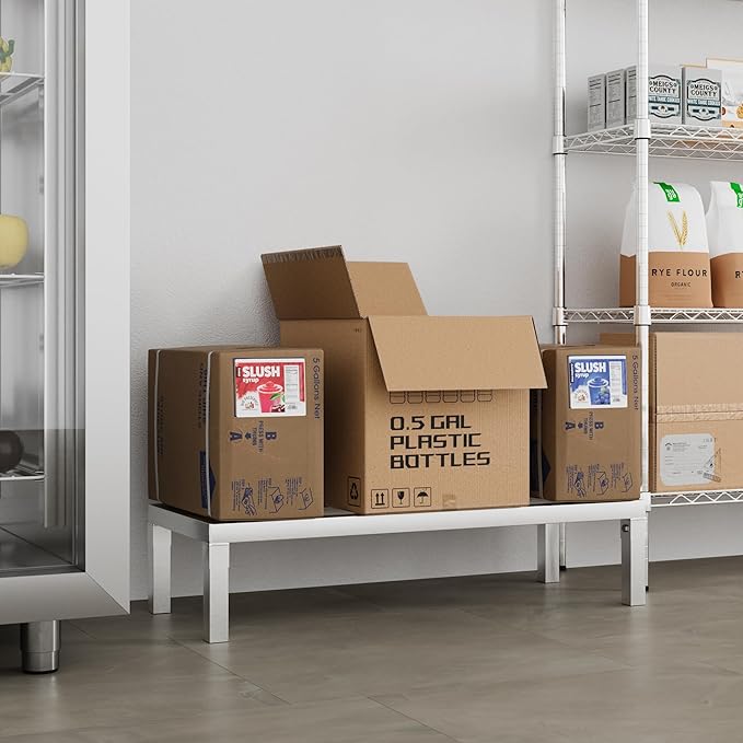 36" Long x 14" Wide | Height: 8" Off The Floor Aluminum Dunnage Rack | Storage in Restaurant, Kitchens and Garages and More!
