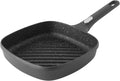 BergHOFF GEM Non-Stick Cast Aluminum Grill Pan 10" 2.4 qt. Square Stay-Cool, Detachable Handle Ferno-Green, PFOA Free Coating Induction Cooktop Fast Heating Oven Safe