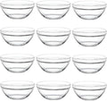 Small Glass Bowls for Cooking Prep, Clear Glass Bowls Perfect for Pre-measuring Spices for Cooking and Baking, Side Sauce Prep, Set of 12 (1.5 Fl Oz)