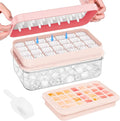 Ice Cube Tray with Lid and Bin, 28 pcs Ice Cubes Molds, Ice Trays for Freezer, Ice Cube Tray Mold, with 1 tray, Ice Freezer Container, Spill-Resistant Removable Lid & Ice Scoop, for Whiskey,Cocktail