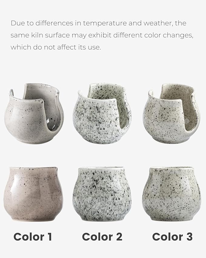 Sponge Holder for Kitchen Sink, Ceramic Dish Sponge Dish Rack Scrubby Caddy Kitchen Organizer Cute Sink Caddy Organizer, Farmhouse Decor, Speckled Glaze