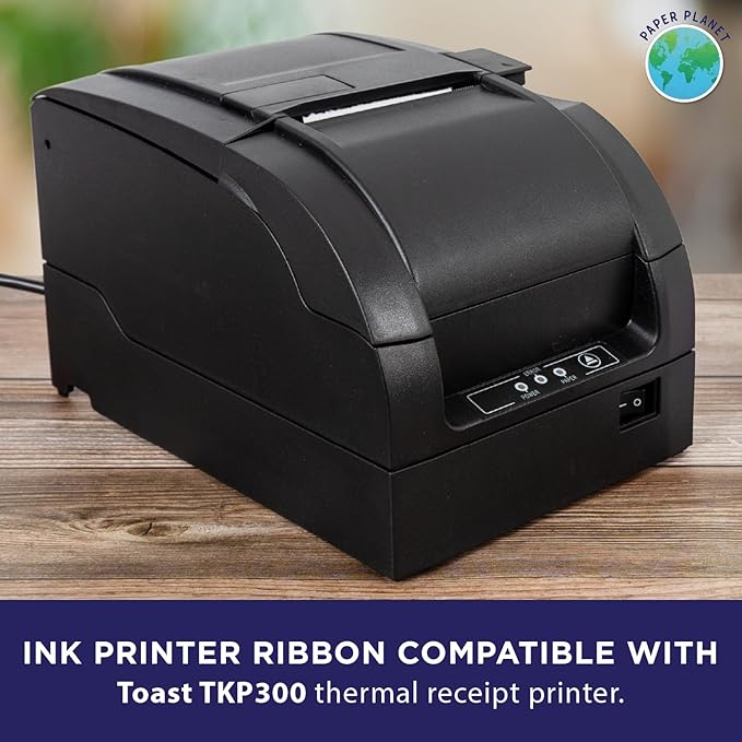 Red and Black Ink Printer Ribbons for Toast Kitchen Printer by Paper Planet | 12 Ribbons | TKP300 SNBC BTP-M300