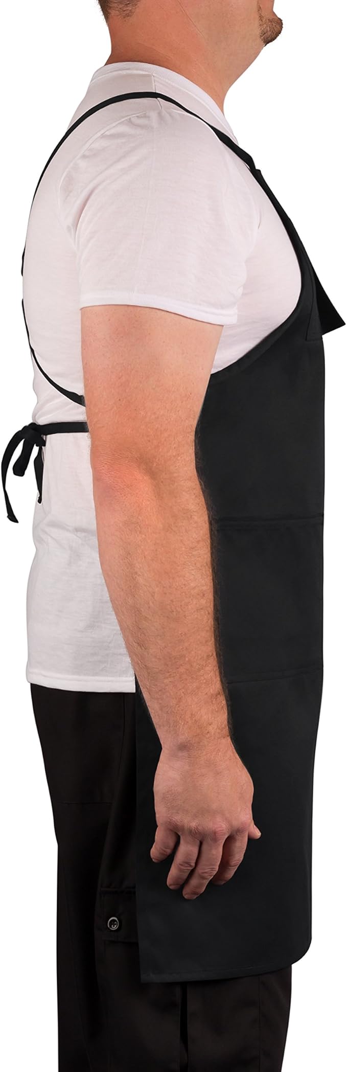 KNG Black Shop Apron With Pockets – Cross Back Workshop Apron for Men and Women