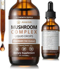 Mushroom Complex Liquid Drops Supplement with Lion's Mane, Shiitake, King Trumpet, Turkey Tail, Reishi, Cordyceps & Chaga,7 in 1 Mushrooms Complex Blend Tincture 2 fl oz