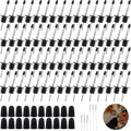 72 Pcs Stainless Steel Pour Spouts for Liquor Bottles with Rubber Dust Caps Tapered Bottle Pourers for Alcohol Olive Oil Wine Syrup Whiskey Bar Bartending Accessories