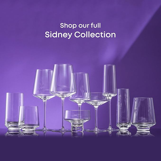 JoyJolt Sidney Stemless Wine Glasses Set of 4 | 19 oz Modern Drinking Glasses | Tapered Bulb Shaped Tumbler Cups for White and Red Wine | Home Bar Glass Set | Premium Crystal Made in Europe