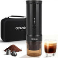 Self-Heating Portable Espresso Maker for Camping, 20Bar Travel Coffee Machine, Fast USB-C for Car/Office, with Stand & Case, Works with Ground Coffee & NS Capsules, for Hiking, RV, Gift
