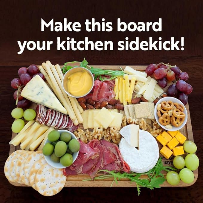 Stainless Steel Cutting Boards For Kitchen With Lip(Wood & Metal, 15"x10") - Non Plastic Non Toxic Acacia Wooden Double Sided Cutting Chopping Boards For Kitchen For Defrost | Best Gift Idea