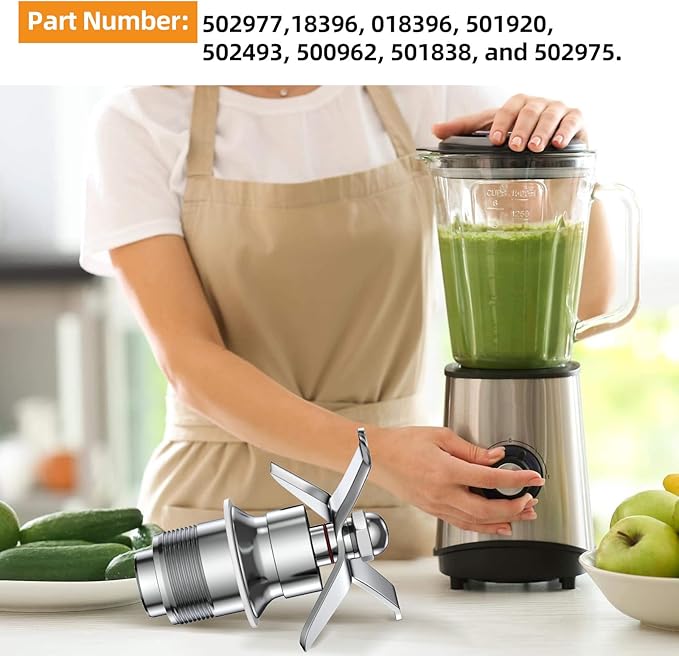 502977, 18396, 018396, 501920, 502493, 500962, Compatible with Getfarway Blade Cutting Assembly Blender Part 502977 Compatible with Waring CB6, CB10, CB15 Gallon Blenders, Replace