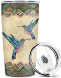 winorax Hummingbird Tumbler 20oz Stainless Steel Insulated Coffee Travel Mug Cup Tumblers with Lid Gift For Women Lady Girl Birthday Christmas Presents