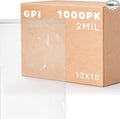 GPI - 12" x 18" Zip Bags, 1000 Count, Clear Plastic Reclosable Zipper Poly Baggies, with Resealable Zip Top Lock. for Freezer, Apparel, Clothing, Food, Home & Office Supplies.