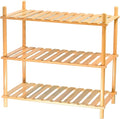 GOGOGO Expandable 3-Tier Bamboo Bathroom Shelf - 150LBS Heavy-Duty, Tool-Free Assembly, Multifunctional Storage for Bathroom/Kitchen/Office Holder Plant Flower Stand- Useful Home & Housewarming Gift