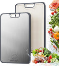 Titanium Cutting Board for Kitchen, Double Sided Non Toxic Titanium Cutting Board with JUICE GROOVE, Titanium&Wheat Straw PP, Easy to Clean, Kitchen Gifts15”×10”-1 PC