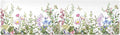 Spring Trivet Table Runner 40 Inches Long Spring Wild Flowers Butterfly Heat Resistant Hot Pad Multi Purpose Mat for for Hot Pots Pans Kitchen Countertops