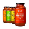 Sauz | Variety Pack, 25 Oz Jars (4-Pack), Includes Hot Honey Marinara, Creamy Calabrian Vodka, Wild Rosemary, Summer Lemon, Gluten-Free, Non-GMO, Multi-Use, Clean Ingredients – Small Batch Craft Sauces