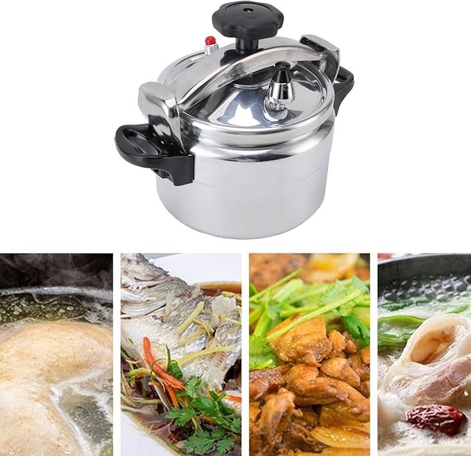 Pressure Cooker,Universal Compound Bottom Pressure Cooker Induction,Aluminium Pressure Canner for Gas Cooktops Flat Top Cooktops Induction Cooktops (4L)