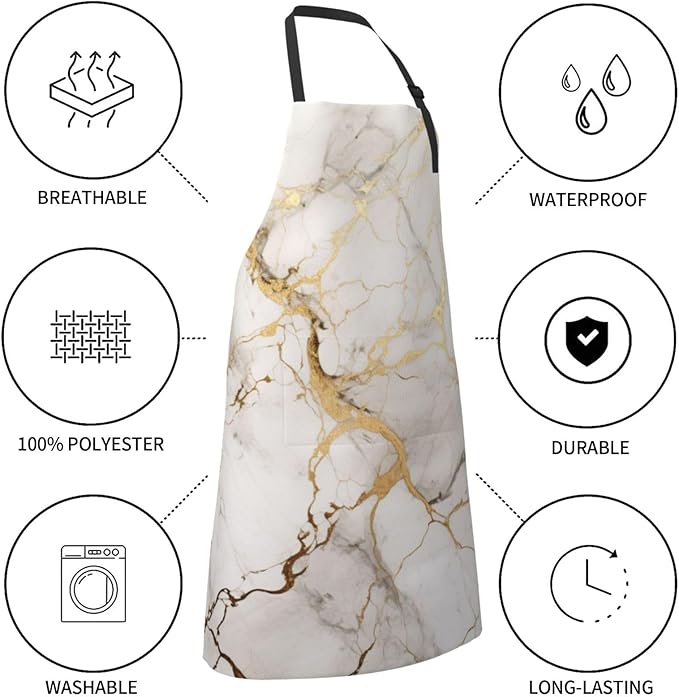 DADABULIU Apron Cooking With Pockets Adjustable Bib For Men Women Waterproof Chef Home Grilling BBQ Drawing
