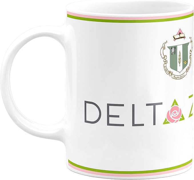 Delta Zeta Ceramic Coffee Mug 11 OZ Tea Cup (Delta Zeta - 3)