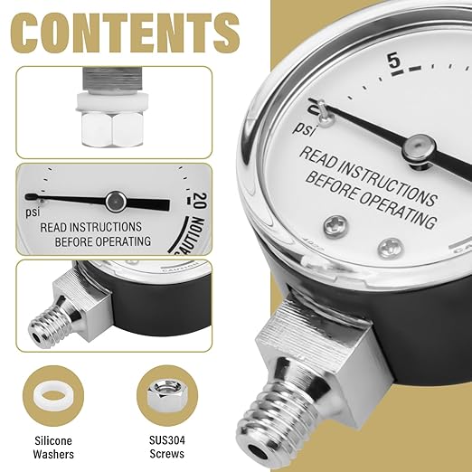 85772 Prosocool Pressure Cooker Steam Gauge Replacement for Presto Steam Gauge 82237 82121, Fit Pressure Canner Model 175107 01755 0175510 178001 178005, Pressure Cooker Parts