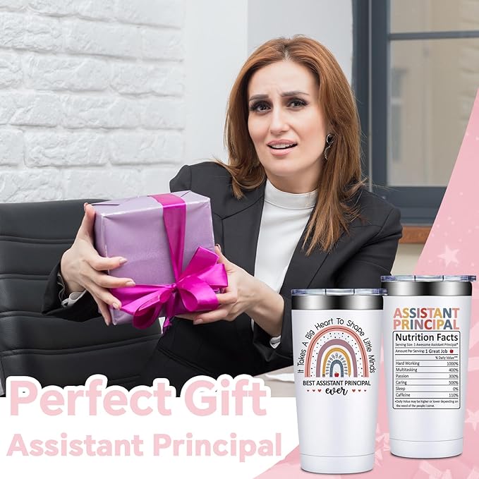 Assistant Principal Gifts for Men, Women - Christmas Principals Day Appreciation Gift for Assistant Principal - 20oz Tumbler Vice Principals Gifts