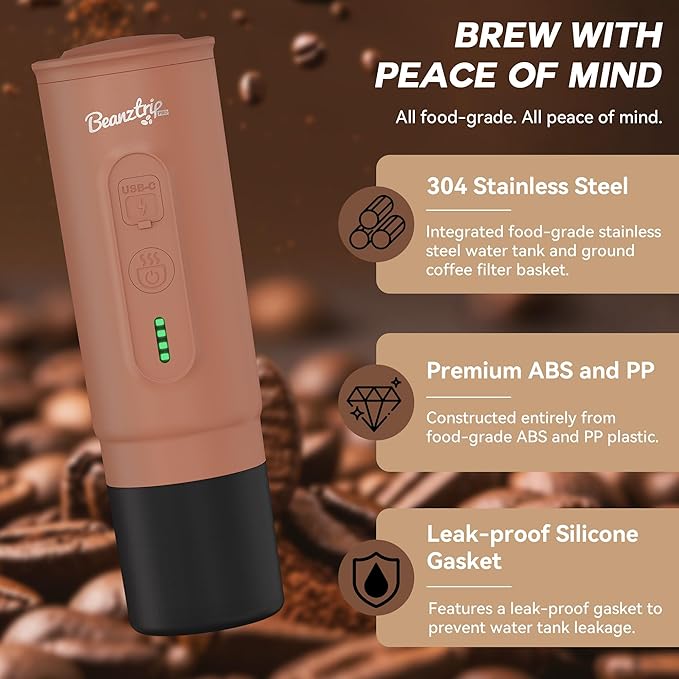 H02 PRO Portable Espresso Maker, Mini Electric Coffee Maker Compatible with Ground Coffee & NS Capsule, Christmas Gift, 20 Bar Travel Espresso Machine with Self-Heating for Camping, RV