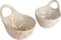 Creative Co-Op Set of 2 Cream Stoneware Colanders