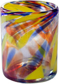 NOVICA Hand Blown Recycled Glass Multicolor Tumbler Glasses, 12 Oz. 'Liquid Confetti' (Set Of 6)