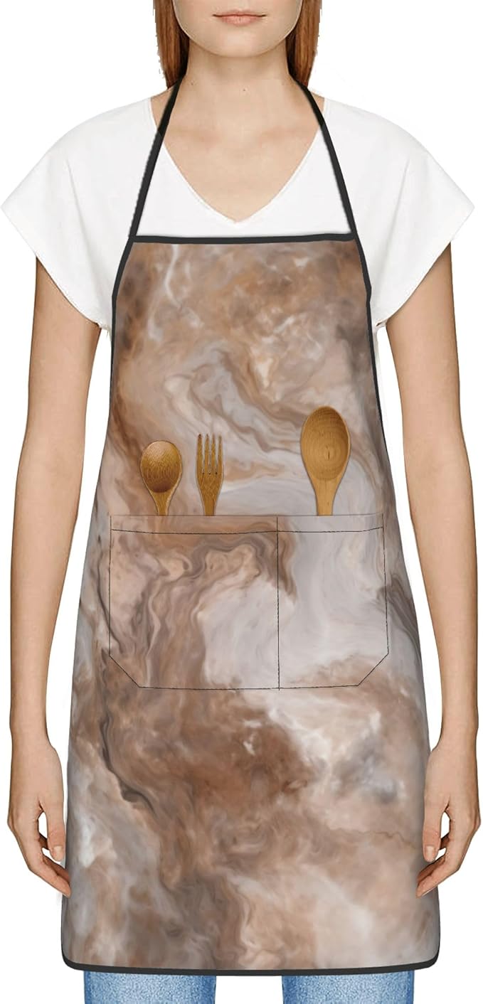 Apron with Pockets for Cooking Chef Kitchen Work Gardening and Salon Size 20.4x28.3 Inch