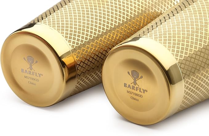 Barfly 28 oz. Diamond Lattice Shaker, Gold Plated